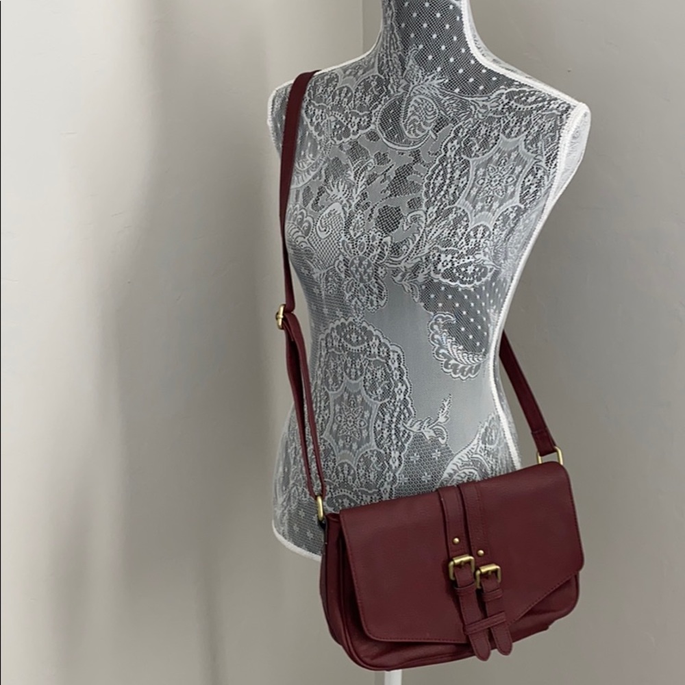 Merona Maroon Cross Body Bag